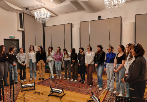 De muziekstudio in voor opnames medley Coldplay